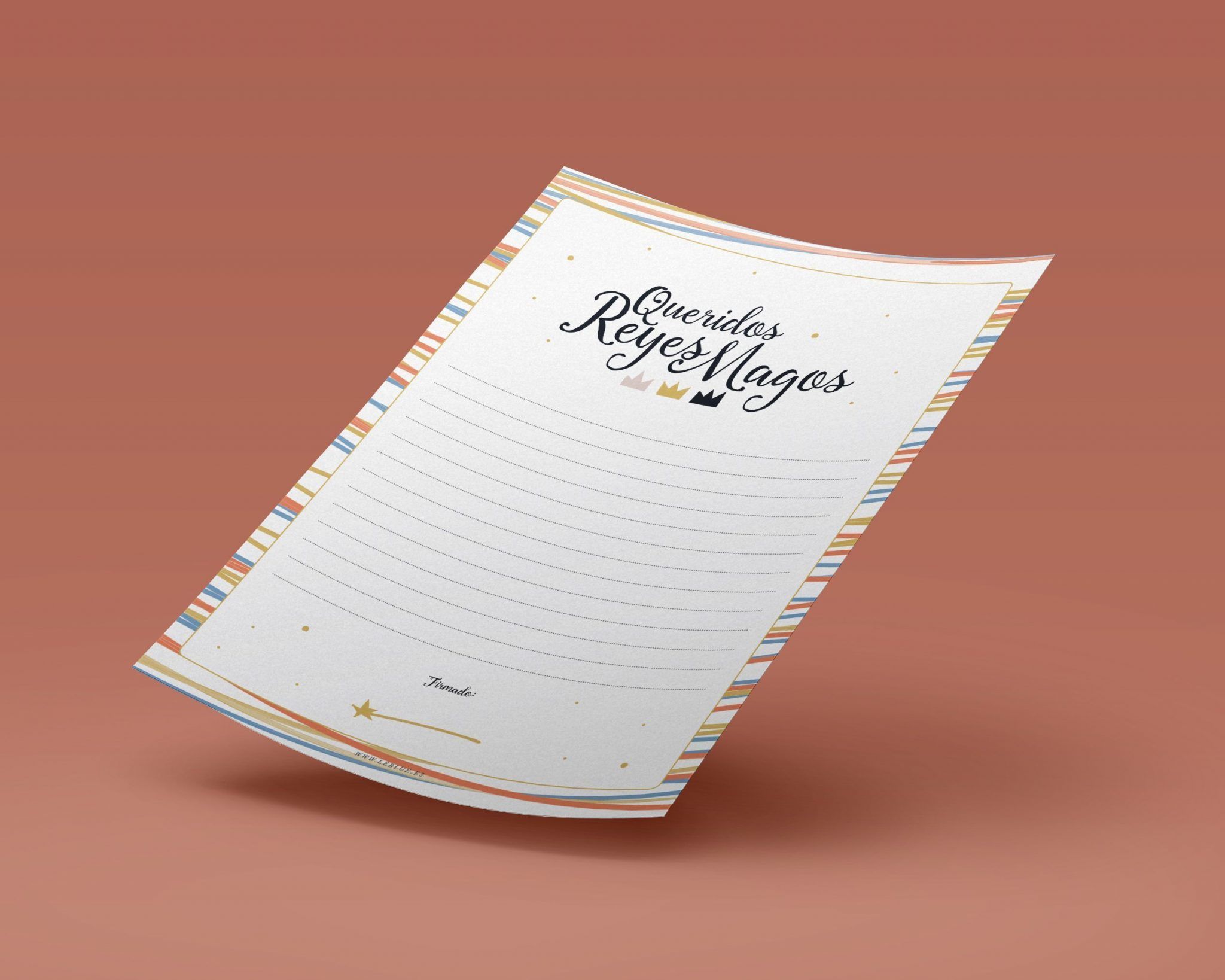 Carta Reyes Magos mockup